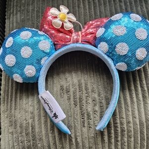 Disney Blue and Red Polka Dot Minnie Mouse Ears